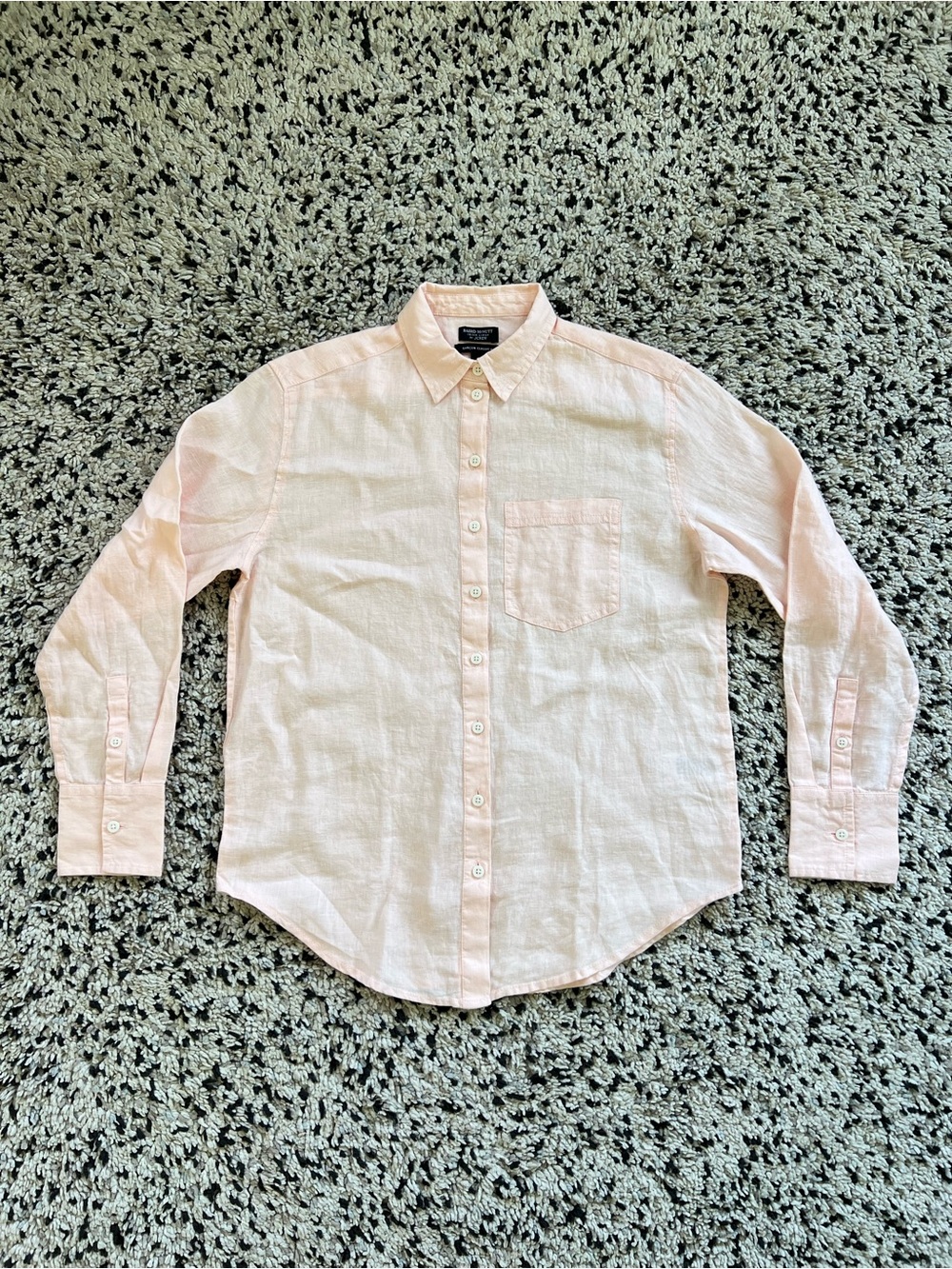 J. Crew Baird McNutt Irish Linen Garcon Classic Pink Shirt Relaxed Women’s 0